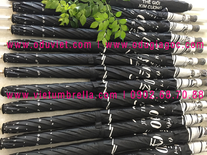 xưởng sản xuất ô dù cầm tay in logo quảng cáo